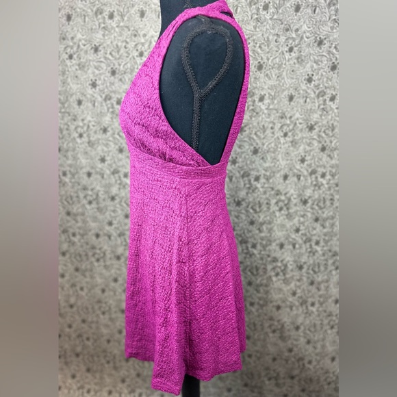 Free People Textured Cage Back Fit and Flare Dress. Size XS - Picture 5 of 5